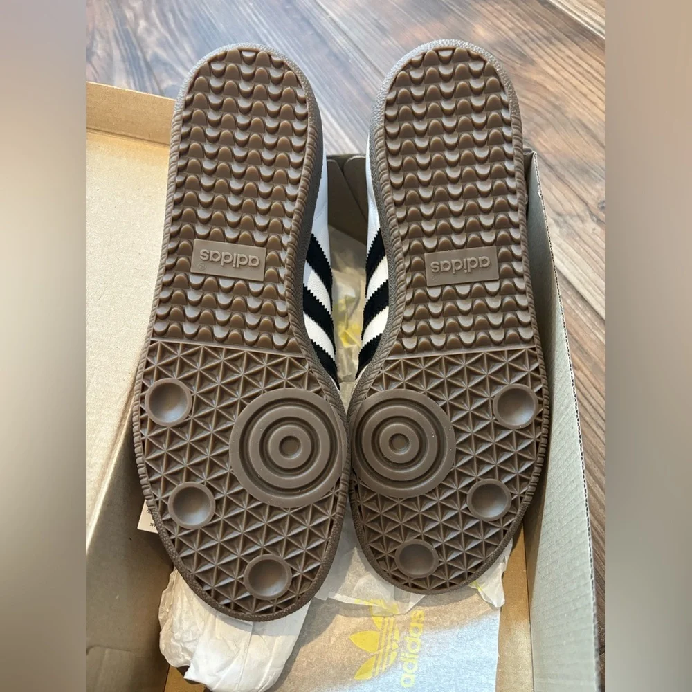 Adidas Samba OG White, Black, and Tan/Gum Sneakers NWT - Picture 2 of 9